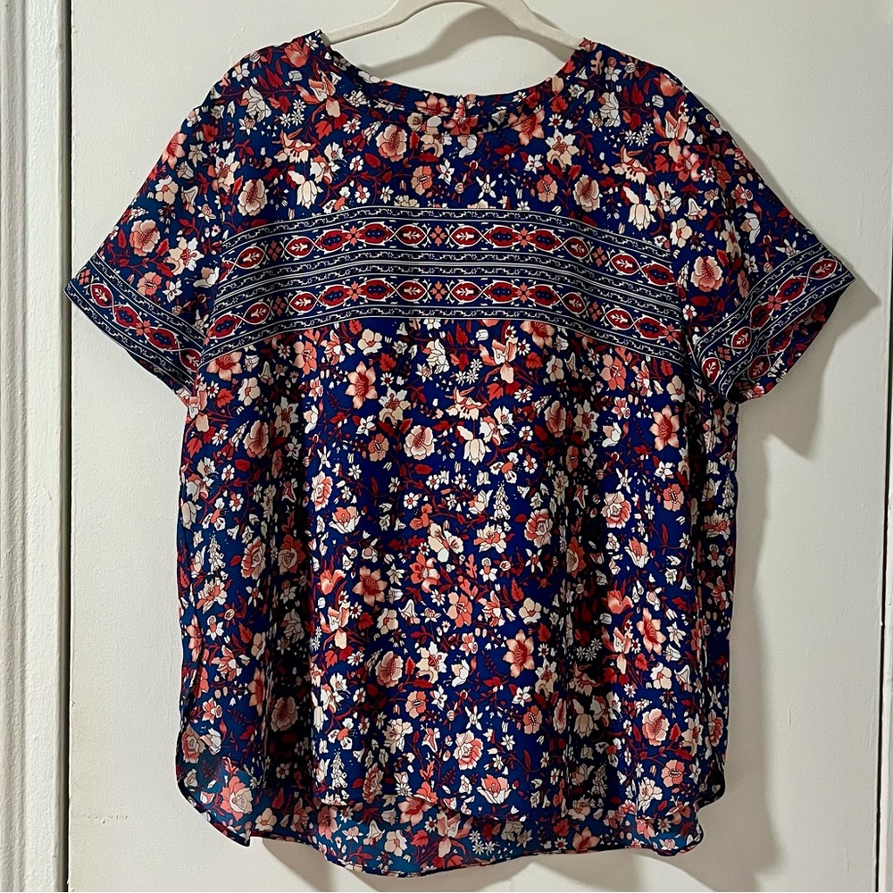 Loft Floral Blouse | Size XL